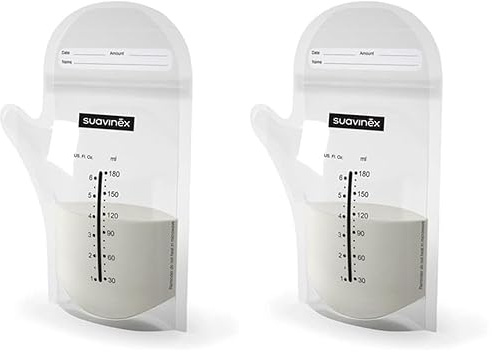 SUAVINEX Bolsas Almacenaje de Leche Materna Pre-Esterilizadas, 25 Unidades (Paquete de 2)
