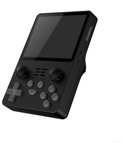 Para Powkiddy RGB20S Retro consola de mano: 15,000 juegos integrados y pantalla IPS (16 GB + 64 GB negro)