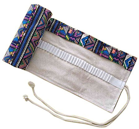 Elonglin schön Stifterolle Schlamperrolle 36 48 72 108 Stifte Leinwand Canvas Federmäppchen Rollentasche 72 Stifte