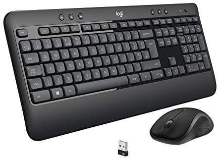 Logitech MK540 Advanced Kabellose Tastatur und Maus Combo für Windows, Spanisches QWERTY-Layout - Schwarz