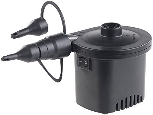 infactory Elektrische Pumpe: Akku-Luftpumpe mit 3 Ventil-Aufsätzen und USB-Ladekabel, 200 l/Min. (Akku Luftpumpe für Schlauchboot, Pumpe Luftmatratze, Schnell aufpumpen)