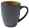 BITZ Kaffeetasse/Kaffeebecher, Tasse aus robustem Steinzeug, 30 cl, schwarz außen/bernsteinfarben innen