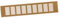 80x400mm Air Vent Cover - Aluminium Ventilation Grille - Gold Furniture Grill for Door, Wardrobe, Radiator