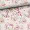 Stoffe zum Nähen, für Kinder und Damen, Meterware: 0,5m Kinder French Terry Sommersweat Stoff mit Einhörner und Blumen auf puderrosa - Meterware - Mädchen Sweat Stoff mit rosa pink gelb/gold