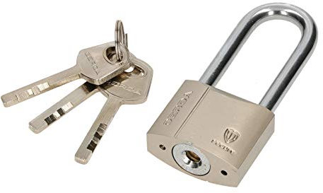 KOTARBAU® Verstärktes Vorhangschloss 40 mm mit verlängertem Bügel Universalschloss Vorhängeschloss Bügelschloss Einbruchsicherung Gehärtetes Massivschloss