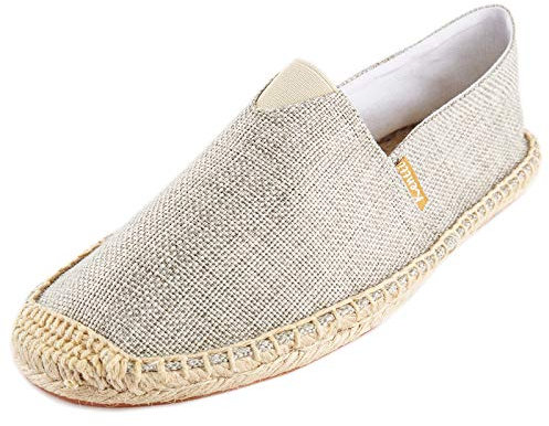 Kentti Uomo Classic Canvas Slip on Piatte Espadrillas Beige 41 EU