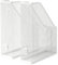 DRONJONS Magazine File Holder Stand White Papers Recipes Organizer Rack Pack of 2
