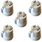LEDSone Keramik-Porzellan ES27 E27 Edison-Schraube Wärme Vintage Lampe Halter mit Halterung (3 Stück, Form 3) (Stil 5, 5 er-Pack)