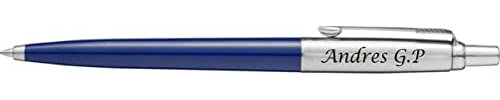 Stylo à bille Parker Jotter SS personnalisé avec boîte cadeau. (Bleu)