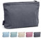 Kleine Make up Tasche MAANGE Reise Kosmetiktasche Cord Kleine Schminktasche Make up Tasche mit Metall Reißverschluss Schminktasche für Reisen(grau)