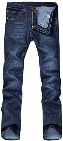 Jean pour Homme - Jean Hip Hop Homme Coupe Droite Vintage Denim Pantalons Baggy Lâche Fit Jambe Droite Pantalon Rétro Streetwear Jeans Hommes d'été Jeans Long Pantalon