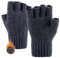 lifwimner Fingerlose Handschuhe Herren Damen Winter, Thermisch Strick Weich Flauschig Touchscreen Winterhandschuhe für Skifahren Radfahren(Schwarz)