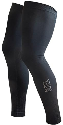 BIOTEX Gambali Thermo Ideali per l'inverno, Protezione Termica per Gambe, Intimo Tecnico Sportivo, Nero, Taglia II