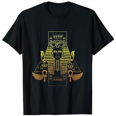 Tutanchamun und ägyptischer Pharao mit Anch und Horusauge T-Shirt