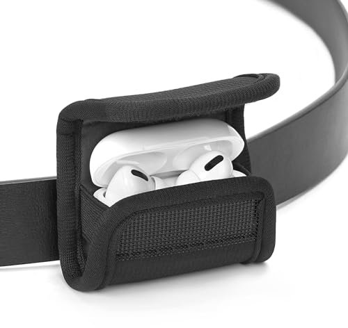 Geekria Earbuds Pouch with Belt Loop Compatible with Apple AirPods 4 AirPods Pro 2 AirPods Pro AirPods 3 AirPods 2, Earbud Case Belt Holster, Protective Case Cover with Clip Holder for Bag Strap