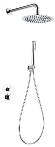 IMEX GTN047 NÁPOLES Conjunto Ducha Termostático Empotrado Cromo
