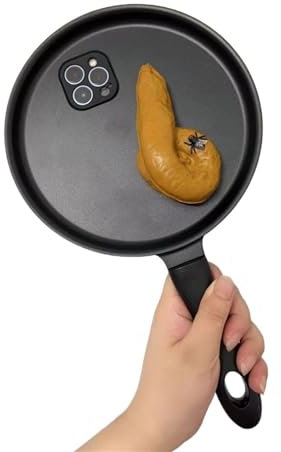 THUCHENYUC Frying Pan Phone Case, For Iphone 15 14 13 12 Mini 11 Pro Max XR X XS 7 8 Plus 3D Creative Funny Phone Cover (Color : Style 1, Size : For iphone 15 Pro)