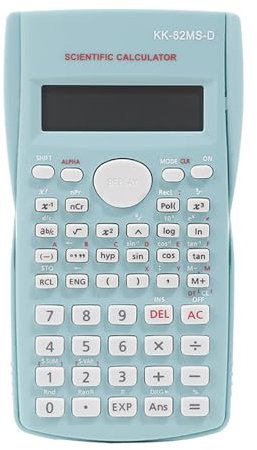 KK-82MS-D Tragbarer wissenschaftlicher Taschenrechner mit 240 Funktionen, zweizeiliges Display, für Schulbedarf, Studenten, Lehrer, Geschäft, Büro, Zuhause (grün)