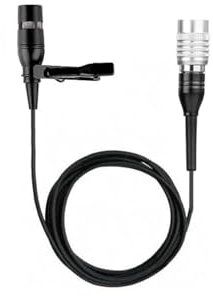 Black Lavalier Microphone, Cardidid Condenser Clip-on Mic for Audio-Technica Wireless Systems,Hirsoe Mini 4Pin Plug