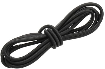 PATIKIL 9/32 x 10' Bungee Shock Cord, 7mm Thick Kayak Stretch String Rope Heavy Elastic Rope Marine Tie-Down Strap for Kayaking Boating Camping, Black