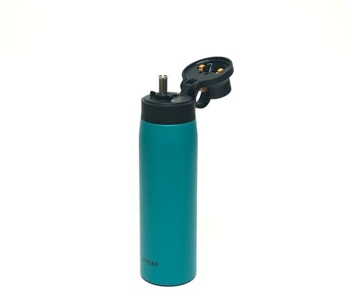 TIGER MCS-A50NGT Water Bottle, 16.9 fl oz (500 ml), Stainless Steel Straw, Mug Bottle, Stainless Steel Bottle, Vacuum Insulated Bottle, Cold Insulation, For Home Use, Tumbler, Vizillian (Blue Green)