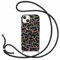 Pnakqil Funda Silicona con Cuerda para Apple iPhone 13 6,1,Gato Carcasa Suave Case con Correa Colgante Ajustable Collar de Cuello Cordón Cadena para Colgar la Mayoría de los Smartphones,5