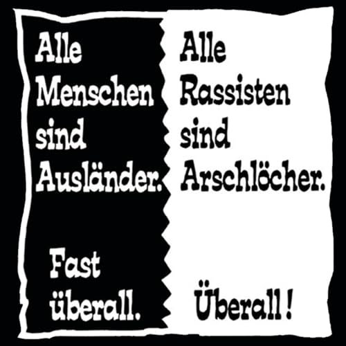 Racker-n-Roll ALLE Menschen SIND AUSLÄNDER Aufkleber 10er Pack