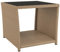 SDWEHO7 Polyrattan Beistelltisch mit Hartglas Tischplatte 45x45x40 cm Wetterfest Outdoor Garten Terrasse Balkon Tisch Gartenmöbel, Beige