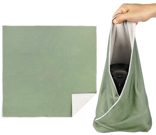 Walking Way Magic Protective Wrap Selbstklebe-Etui Kit Kratzfest Staubdicht Waschbar Tuch für Kameras Objektiv Elektronische und kosmetische Produkte(Green, 55 * 55cm)