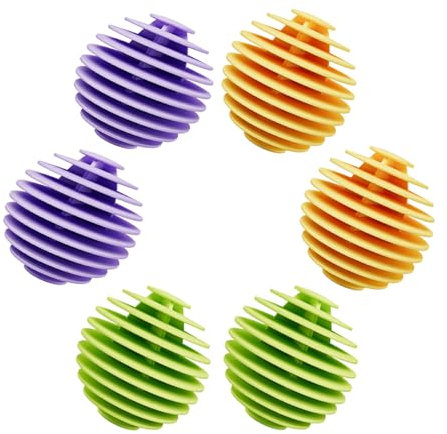 Kearning Lot de 6 balles de lavage réutilisables pour sèche-linge - Nettoyage en profondeur - Adoucissant - Réduit les enchevêtrements et les rides - Balle de lavage pour machine à laver - Balle pour