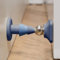 Fermaporta a pavimento, autoadesivo, anti-collisione, in silicone, protezione da parete, fermaporta e aspirazione del pavimento, per diversi tipi di porte, forte porta magnetica della casa (blu)