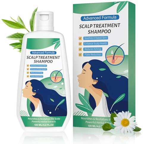 Anti Schuppen Shampoo Herren/Frauen,Teebaumöl Pilz Shampoo mit Natürliche Kräuterextrakte,Wirksame Linderung von Schuppenflechte Kopfhaut,Fettige Schuppen,Trockene Juckende Kopfhaut,Entzündungen 120ml