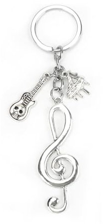 Schlüsselanhänger Aus Edelstahl Mit Notenanhänger, Klavieranhänger Und Gitarrenanhänger, Personalisiertes Geschenk Für Frauen, Guter Freundin, Mama Oder Zum Geburtstag, Ideal Für Kleine Geschenke