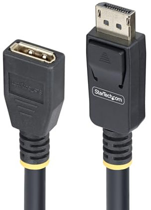 StarTech.com 10ft (3m) DisplayPort 1.4 Extension Cable, DP 1.4 Port Saver Cable, 8K 60Hz, DisplayPort Extension Cord, M/F