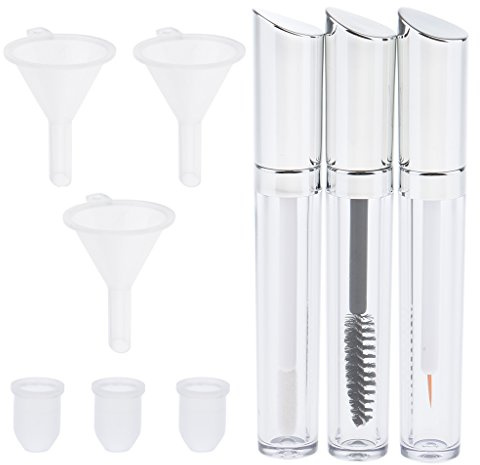 Packung mit 5 ml leerer Mascara-Tube, Wimperncreme, Lipgloss, Flasche, Trichter
