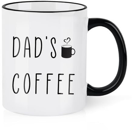 Father's Day Coffee Mug Dad's Coffee Cup Funny Bone China Tea Cup for Men Husband Dad Father Grandpa Valentine's Day Anniversary Birthday Holiday Party Gifts Supplies
