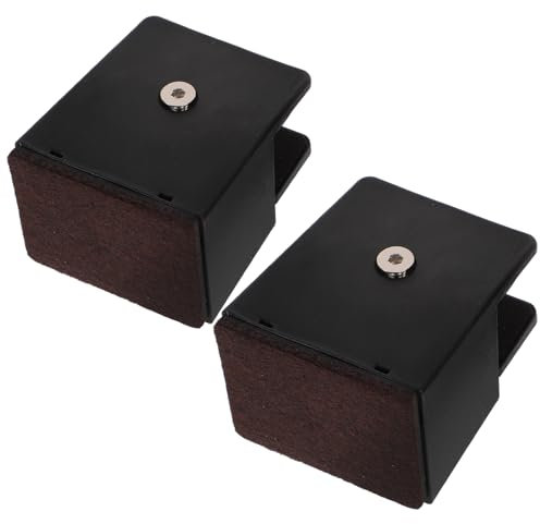 Alipis 2pcs Heightened Table Mat Chair Risers Lift Levelers Bed Risers for Caster Wheels Monitor Stands for Desks Dual Extender Adjustable Table Legs Coffee Table Riser Velvet Black