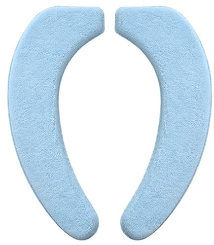Jcasbdn Asiento de Inodoro Acolchado Flanela Tapa del Asiento del Inodoro ADESIADO Espesado Adhesivo Suave Suave amortiguable cojín Acolchado Azul