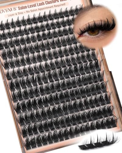 Manga Lash Clusters With Spikes Wispy Cluster Lashes Fluffy Individual Eyelashes Anime Eyelash Clusters Reusable Fairy Eyelash Extensions Lashes Individual Cluster (D Curve 12-18mm 204pcs)