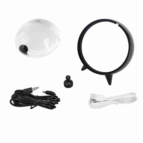RiToEasysports Ferrofluid Sound Visualizer, Magnetic Fluid Sound Visualizer Dancing Ferrofluid -Rhythmus -Lampe mit Mikrofon- und Aux -Modus für Desktop -Dekor