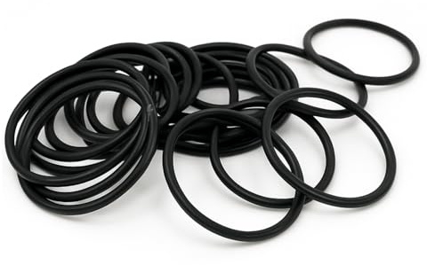 Power Rubber O-Ring NBR, 125x3 mm, Gummidichtung, Dichtungsringe, Nitril, Acrylnitril-Butadien-Kautschuk, Hohe Härte, Ölbeständig, Satz mit 10 Stück, Schwarz