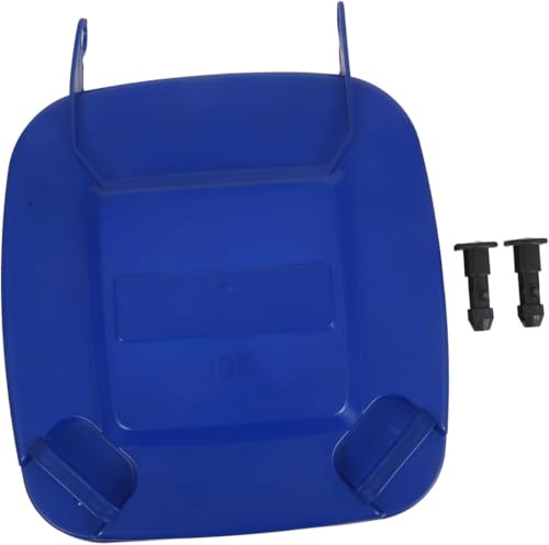 Heavy-duty Plastic Trash Can Lid Replacement Waste Bin Cover for Outdoor Use Dustbin Cover Wheelie Bin (Blue)