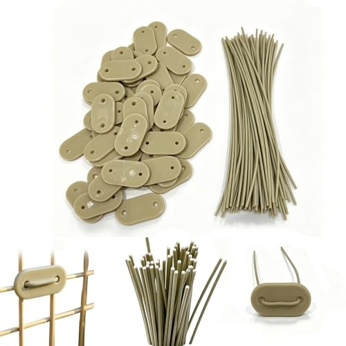 DKLUOLAN Lot de 50 Fixations Brise Vue en PP Résistant | Attache Brise‑Vue, Fixation Canisse pour Canisse PP, Filet d’Ombrage, accessoires clôture jardin