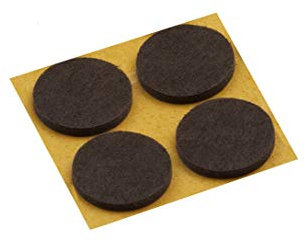 Metafranc Filz-Gleiter Ø 35 mm - selbstklebend - braun - 4 Stück - Effektiver Schutz Ihrer Möbel & Stühle / Möbelgleiter-Set für empfindliche Böden / Stuhlgleiter / Bodengleiter / 645226