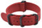 ARTSTYLE Armbanduhr Band mit dicken Nylon Material Riemen und High-End Schwarz Schnalle (matt Finish), Herren, rot