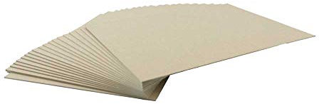 House of Card & Paper Grey Kraft Board 1500micron 945gsm A4 Size 50 Sheets per Pack, HCP473