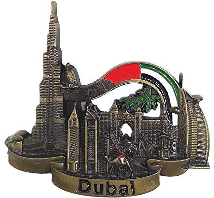Dubai United Arabische Emirate 3D Metall Kühlschrankmagnet Touristen-Souvenir Geschenkkollektion Haus & Küche Dekoration Magnet Aufkleber Kühlschrank Magnet