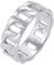 Kuzzoi Massiver Herrenring (8mm) im Panzer Design poliert, Bandring für Männer aus 925 Sterling Silber, Ring im Chunky Chain Look, Ringgröße 66, 0611842020_66