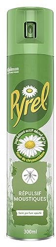 Pyrel Aerosol - Répulsif Moustiques pour Intérieur - Jusqu’à 4 Heures d'Efficacité - 1 Aérosol, 300ml