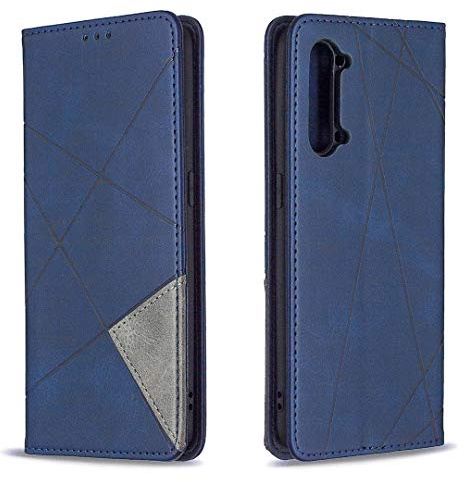 Posanter Kompatibel mit Oppo Find X2 Lite Hülle, Leder Brieftasche Flip Handytasche Schutzhülle Klapphülle, 360 Grad TPU Stoßfest Leder Hülle mit [Magnetisch, Kartenfach, Standfunktion] (Blau)